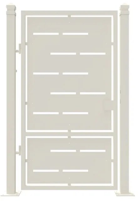 Cancello manuale Privacy in ferro, apertura a sinistra, L 104.5 x H 180 cm, di colore bianco