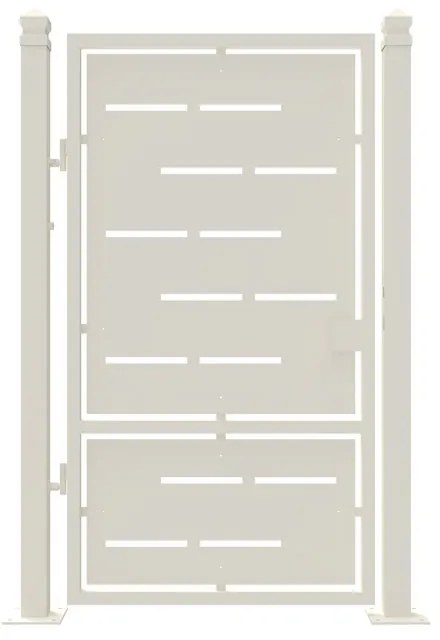 Cancello manuale Privacy in ferro, apertura centrale, L 104.5 x H 180 cm, di colore bianco