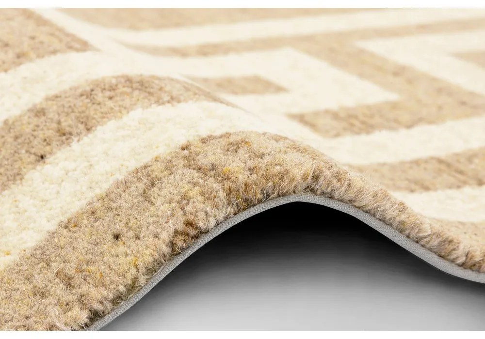 Tappeto in lana marrone chiaro 133x180 cm Cesar - Agnella