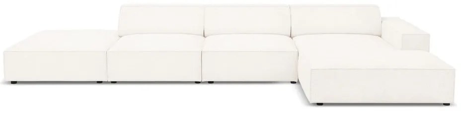 Divano angolare beige in tessuto bouclé (angolo destro) Jodie - Micadoni Home