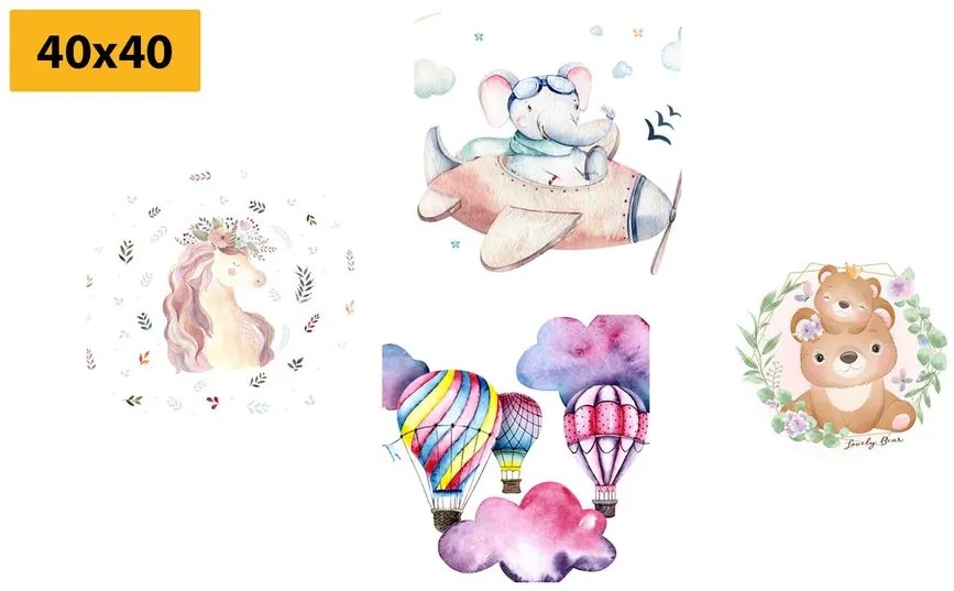 Set di quadri – Per bambini in colori delicati