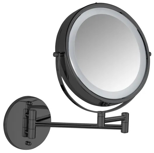 WENKO 71559800 - Specchio POWER-LOC 25,5x32 cm nero