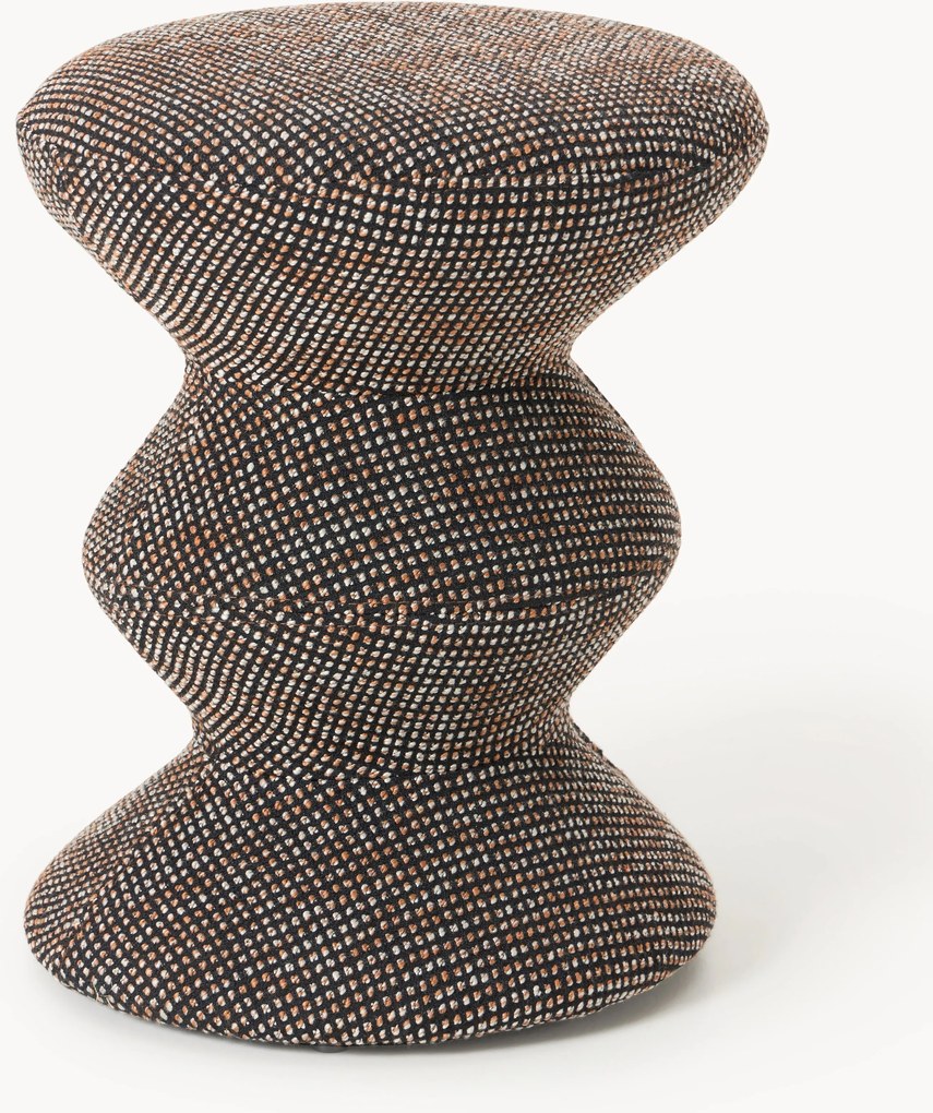 Pouf rotondo imbottito Zig Zag