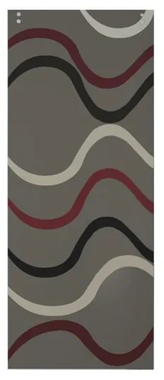 Porta scorrevole sinistra Carpet 4 in inox multicolore, L 88 x H 215 cm, con binario Lux