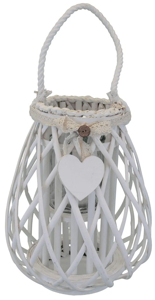 GEORGIE - lanterna in vimini tondo 16 x 40 cm