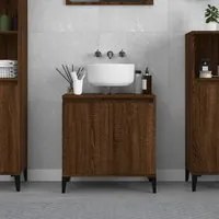 Mobile Lavabo Rovere Marrone 58x33x60 cm in Legno Multistratocod mxl 127645