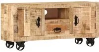 Mobile Porta TV in Legno Grezzo di Mango 110x30x50 cm 243983