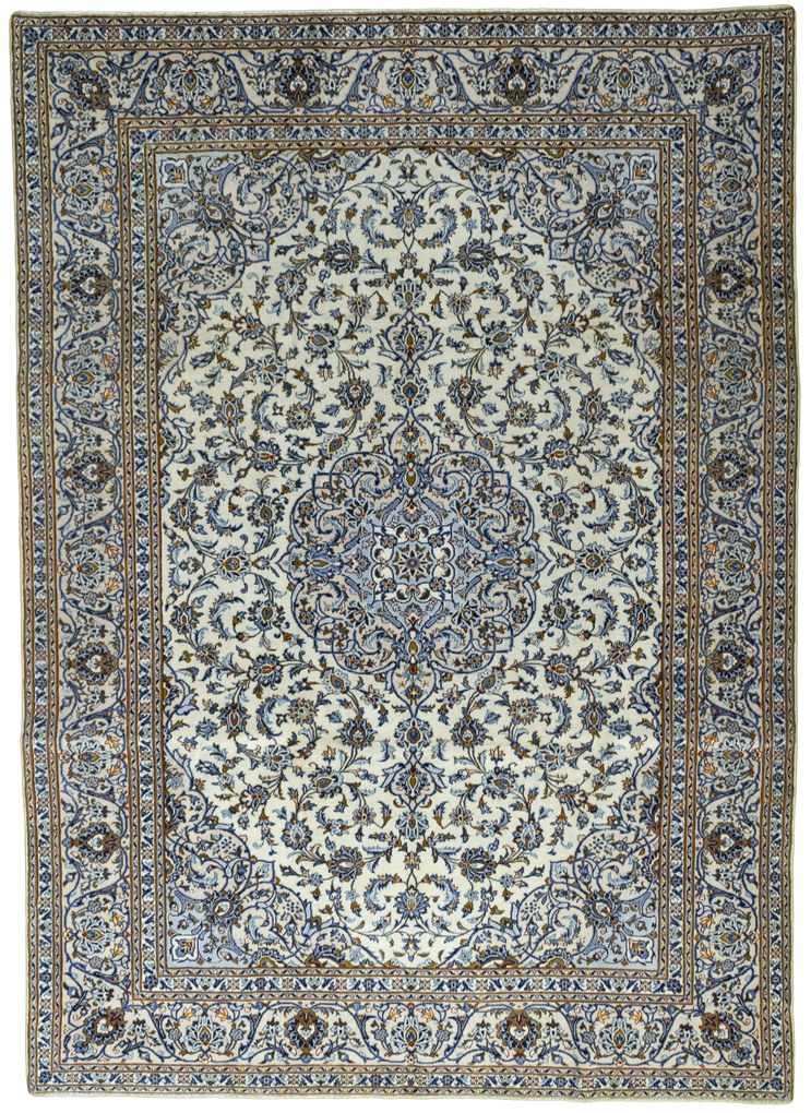 Kashan Tappeto persiano 360x260 Beige (Iran) Annodato A Mano