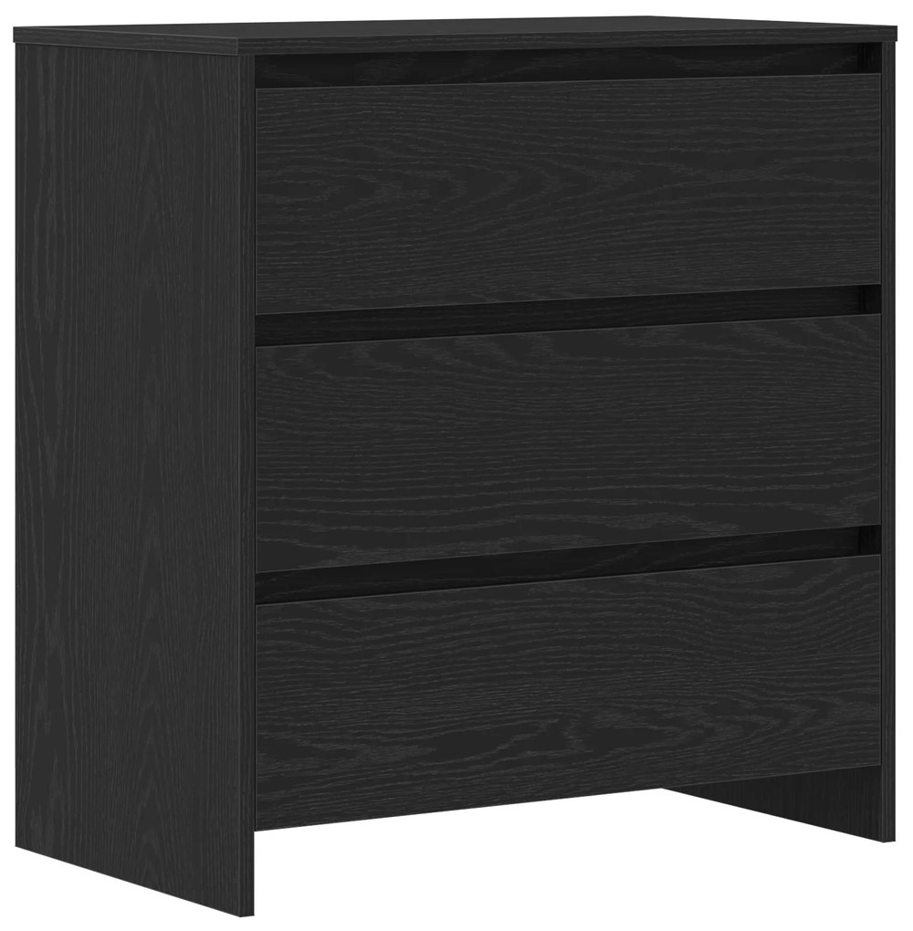 Set di 3 sideboard in legno ingegnerizzato nero