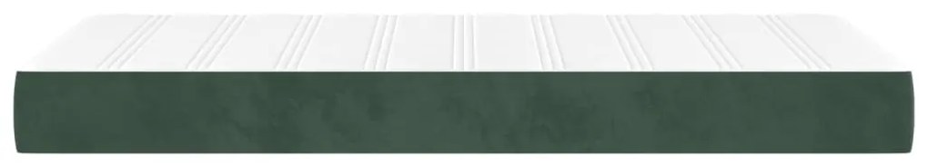 Materasso a molle verde scuro 90x220x20 cm in velluto