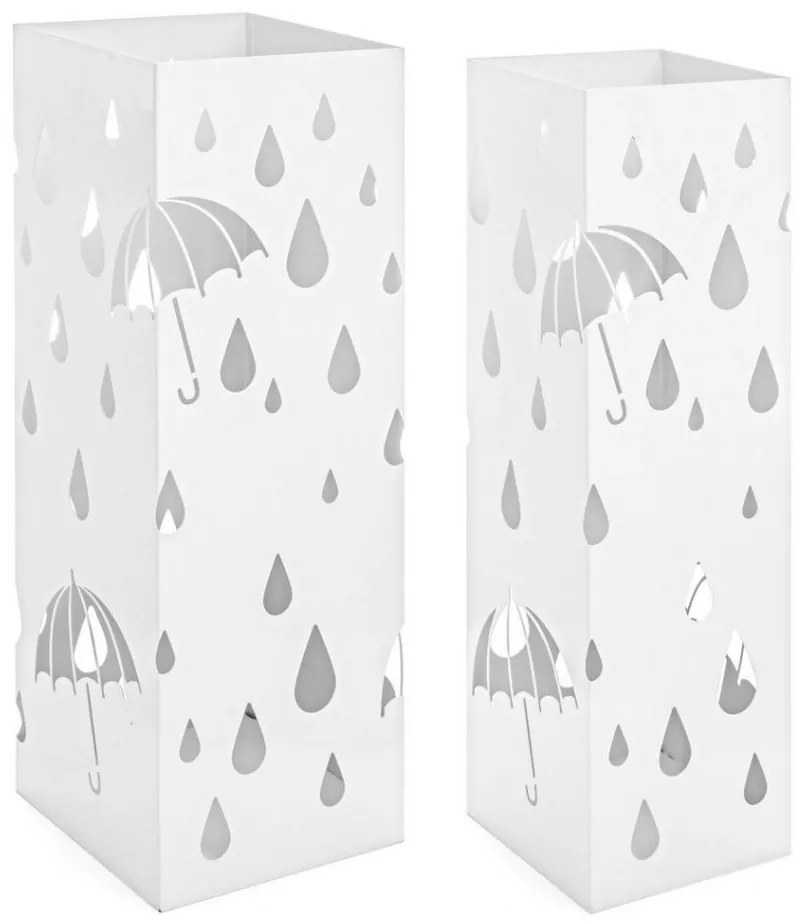 Set di 2 portaombrelli DRIZZLE bianco pioggia