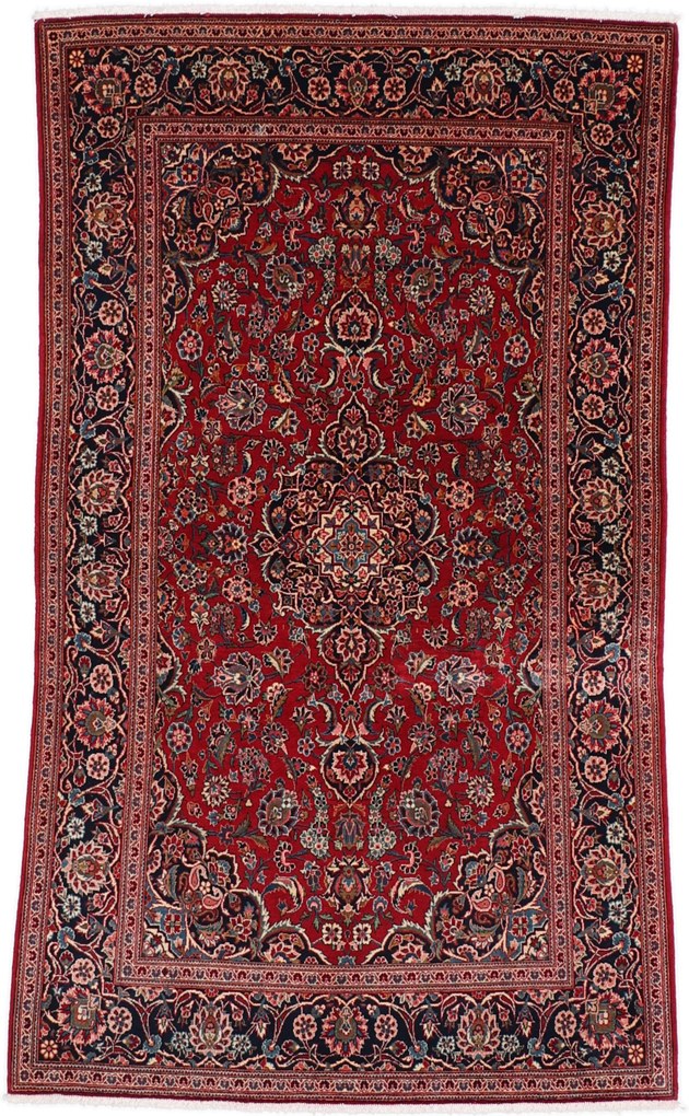 Kashan Tappeto 220 x 130 (Iran) Annodato A Mano