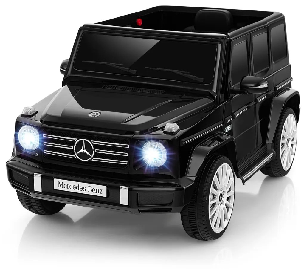 Costway Auto elettrica per bambini Mercedes-Benz G500 con licenza alimentata a batteria da 12V, Veicolo elettrico 4WD 2 Colori