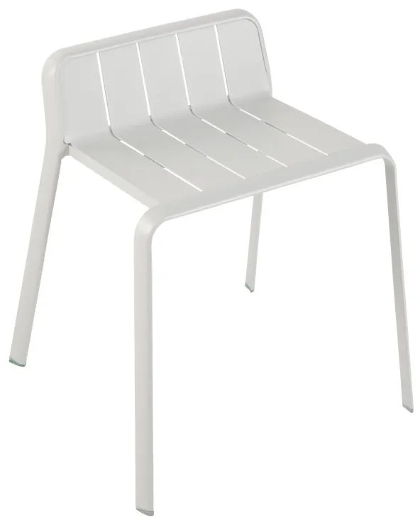 Sgabello da giardino in alluminio grigio Idaho NATERIAL, seduta in alluminio