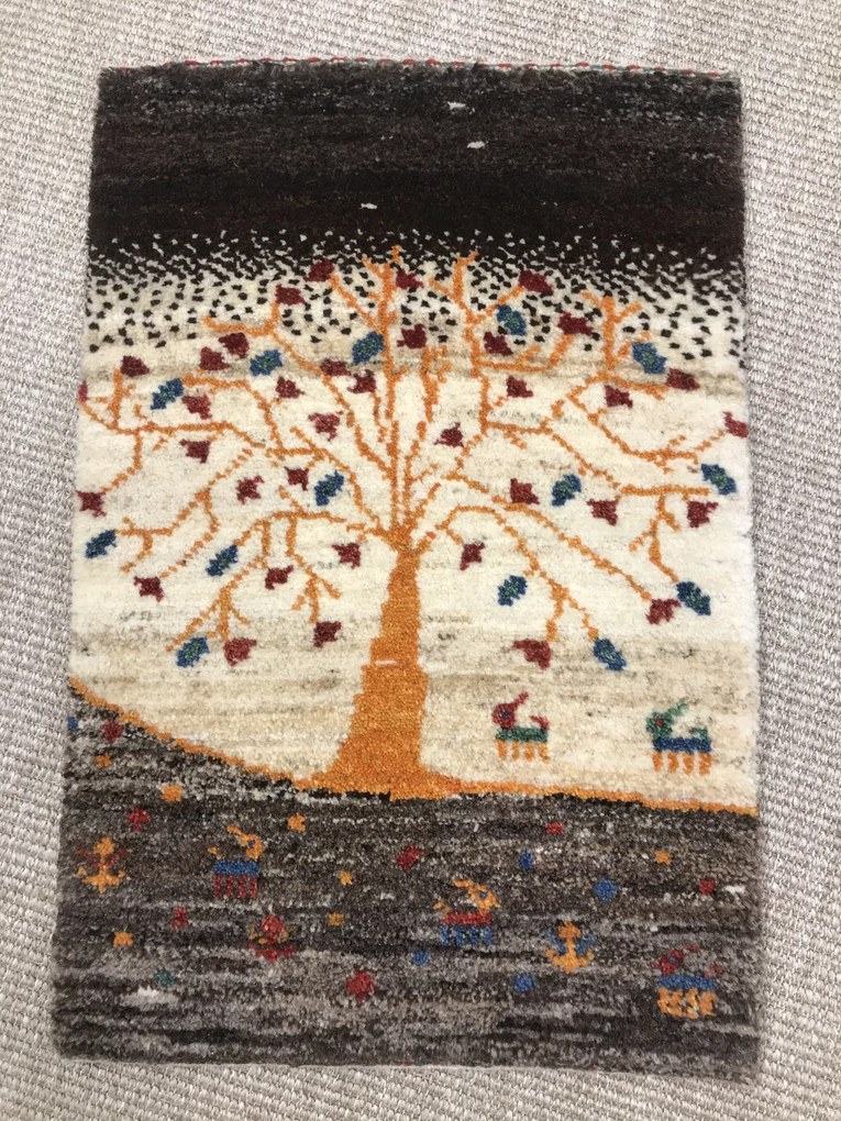 Gabbeh Tappeto 60 x 40 Rosso (Iran) Annodato A Mano