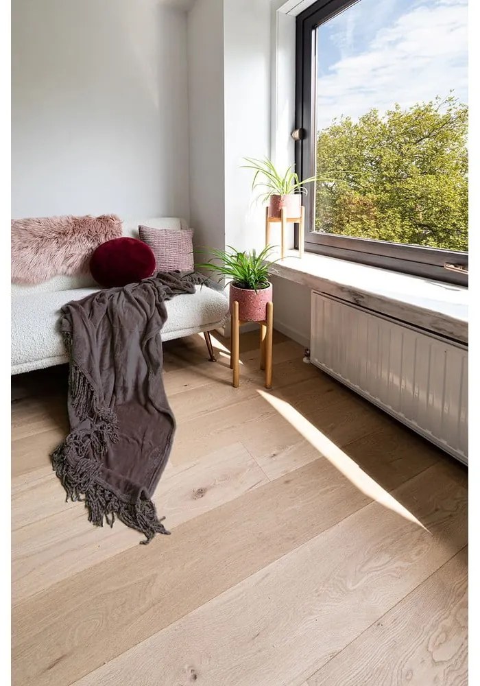 Plaid Flanelo marrone scuro, 170 x 130 cm - Tiseco Home Studio