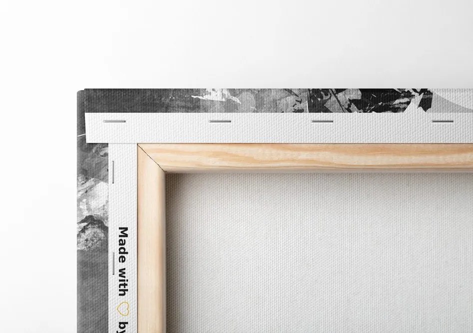 Quadro su tela – Pittura grafica in bianco e nero