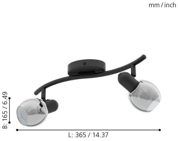 Eglo 98625 - Luce Spot POLLICA 2xE14/28W/230V