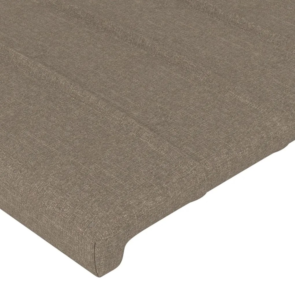 Testiera ad orecchio tortora 103x16x118/128 cm in tessuto