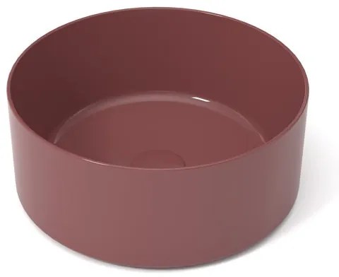 Lavabo da appoggio Open OLYMPIA CERAMICA tondo in ceramica L 40 x H 17 x P 40 cm marrone lucido
