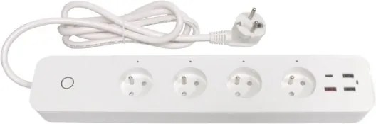 Immax NEO 07771L - Multipresa NEO LITE Smart con 4 prese AC, 3 porte USB e 1 porta USB-C, Wi‑Fi (Tuya)