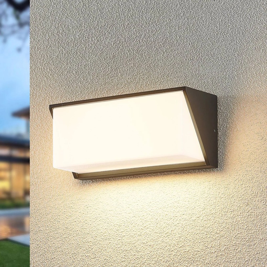 Lindby Applique da esterni LED Malim, 25 cm, antracite, IP65