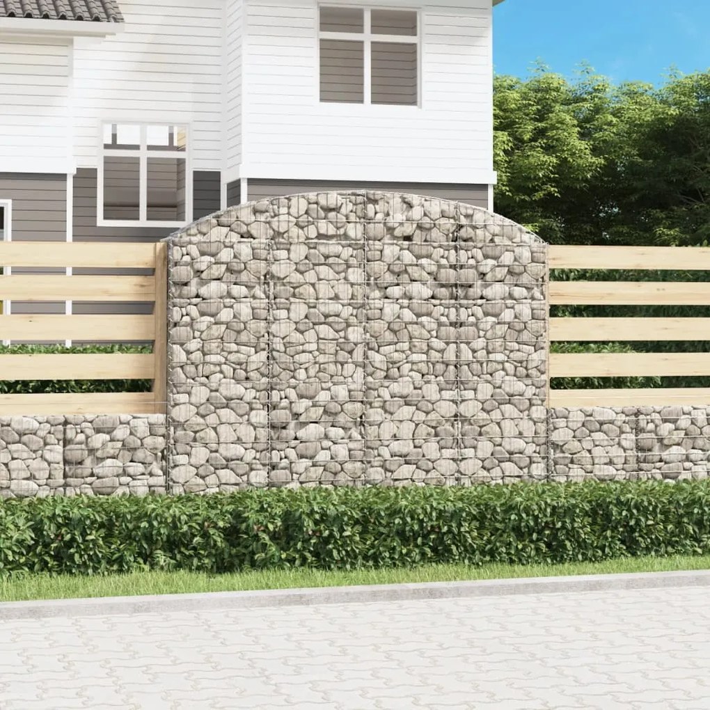 Cesto Gabbione Ad Arco 200x30x160/180 Cm Ferro Zincato /