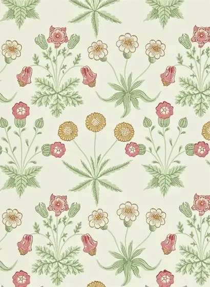 Morris & Co Carta da parati Daisy - Willow/ Pink