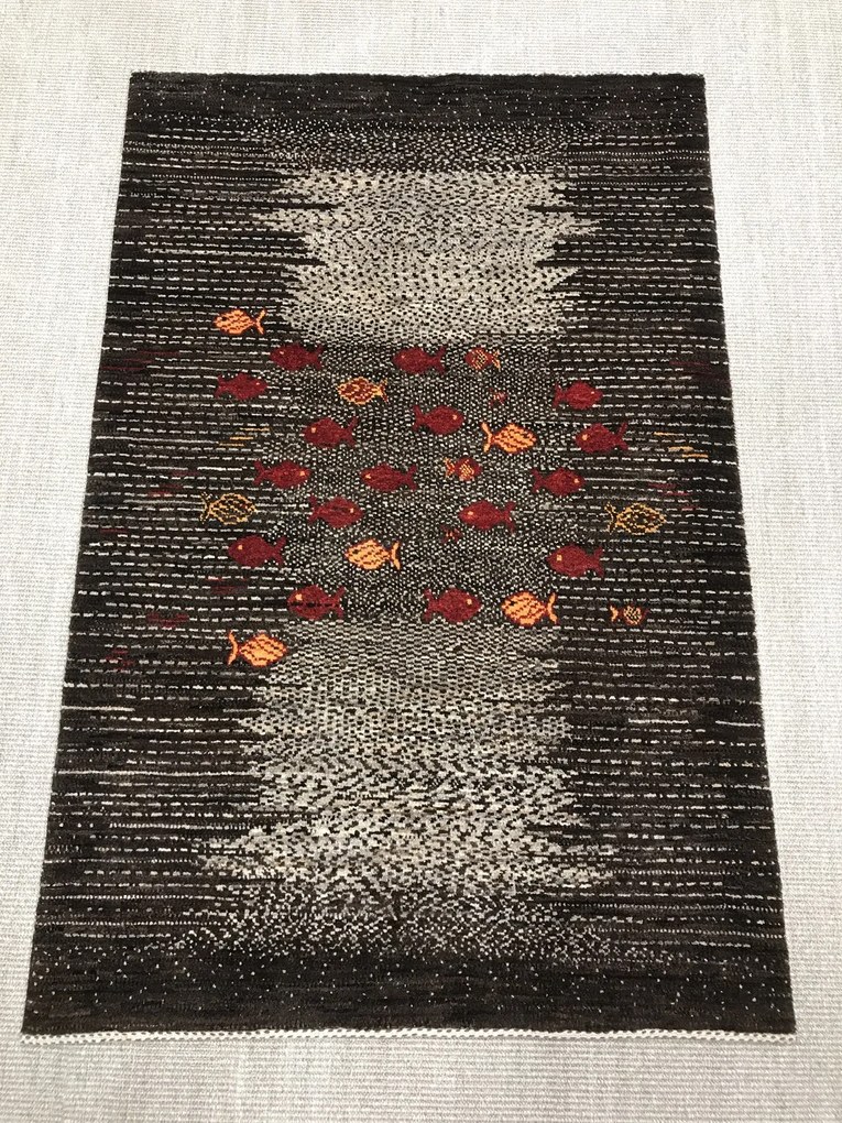 Loribaft Tappeto 100x150 Beige (Iran) Annodato A Mano