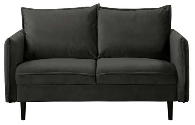 Divano grigio scuro con rivestimento in velluto 138 cm Juli – Ropez