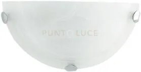 Applique a parete duna bianca 1 luce attacco e27 30x9x15cm in vetro...