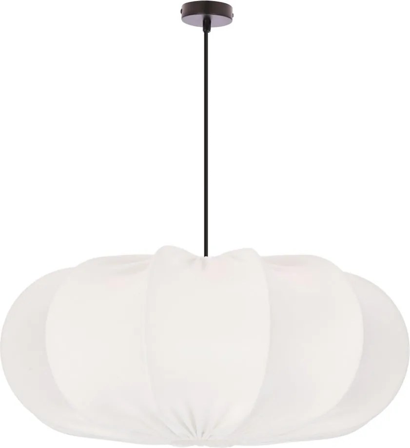 Lampadario bianco con paralume in tessuto ø 52 cm Cafee – Candellux Lighting