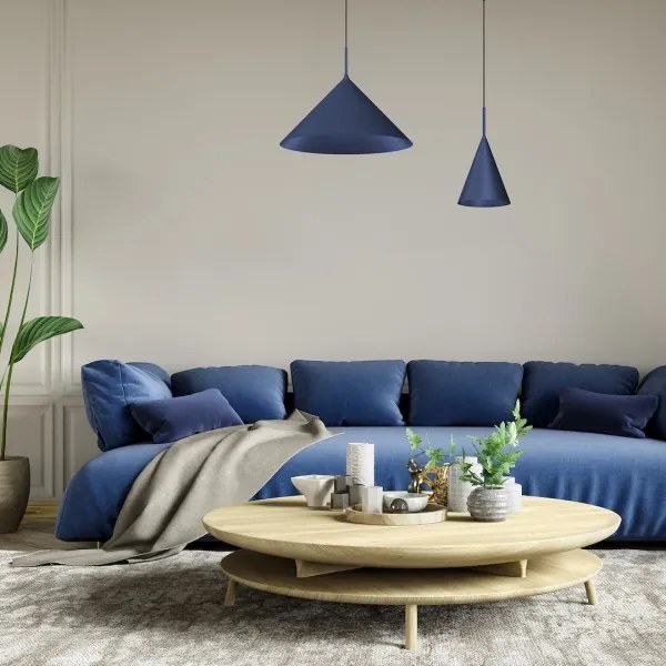 Lampadario a sospensione con cavo CAPITAL 1xGX53/15W/230V Ø 46 cm blu