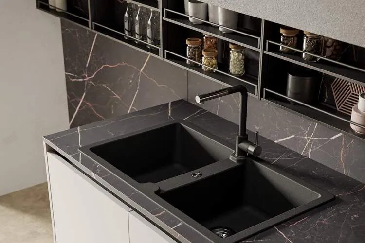Cucina Moderna con isola Loft Open personalizzabile