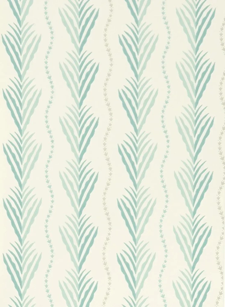 Nina Campbell Carta da parati Meridor - Aqua
