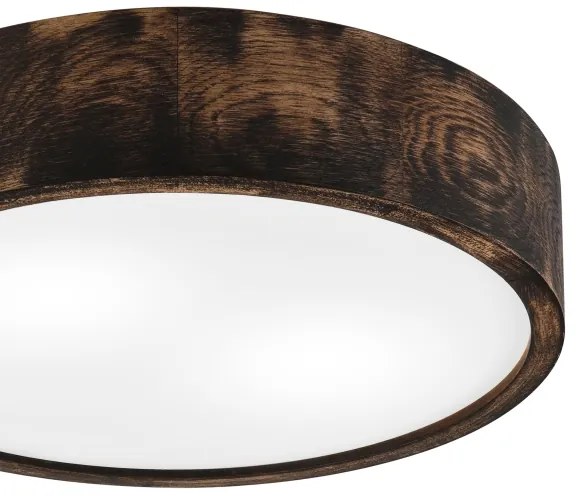 Lampada a soffitto OAK SMOKY 2xE27/15W/230V Ø37,5 cm rovere marrone scuro