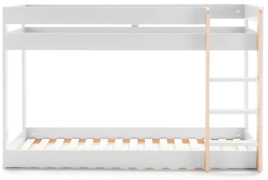 Letto a castello bianco per bambini 90x190 cm Angel - Marckeric