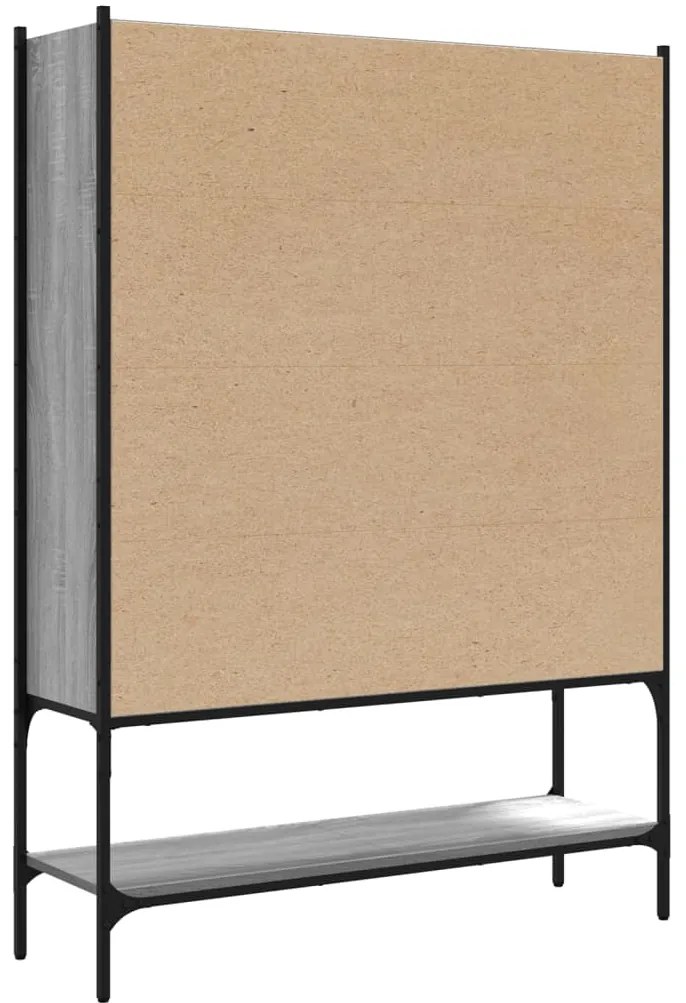 Libreria Grigio Sonoma 102x30x141,5 cm in Legno Multistrato