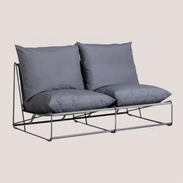 Divano da giardino 2 posti Amaro Grigio - Sklum