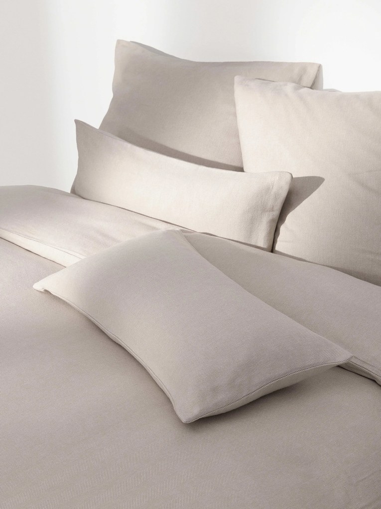 Copripiumino in flanella con motivo a spina di pesce Wanda