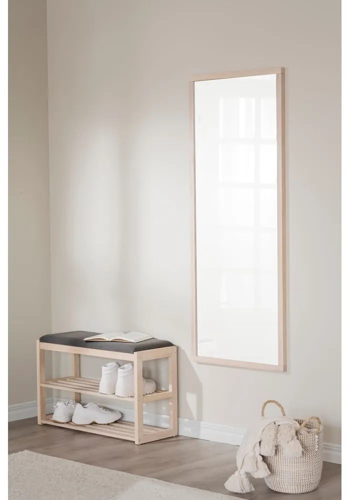 Scarpiera nera in legno di quercia con panca Confetti - Rowico