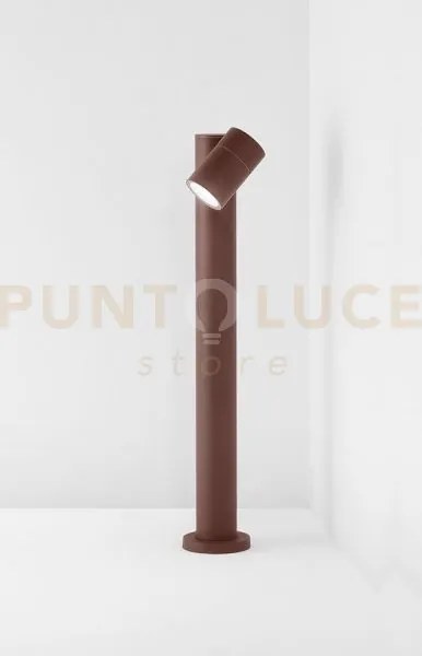 Pull paletto in alluminio corten opaco ip65 1 luce attacco gu10 h.65cm