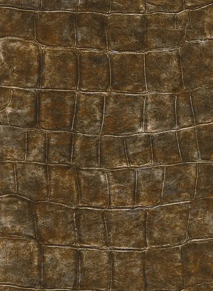 Élitis Carta da parati Bic Croco - Kupfer/ Rost