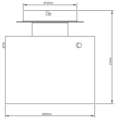 Brilliant - Plafoniera BETH 1xE27/60W/230V diam. 20 cm nero/fumé