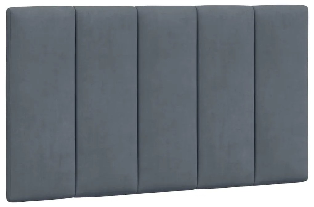 Letto con materasso grigio scuro 90x190 cm in velluto