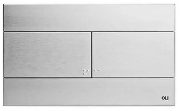 Placca di comando Oli Slim Dual cromo satinato 25,5 cm in ABS con doppio scarico