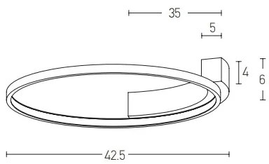 Zambelis 2075 - Applique a LED LED/25W/230V diametro 42,5 cm bianco