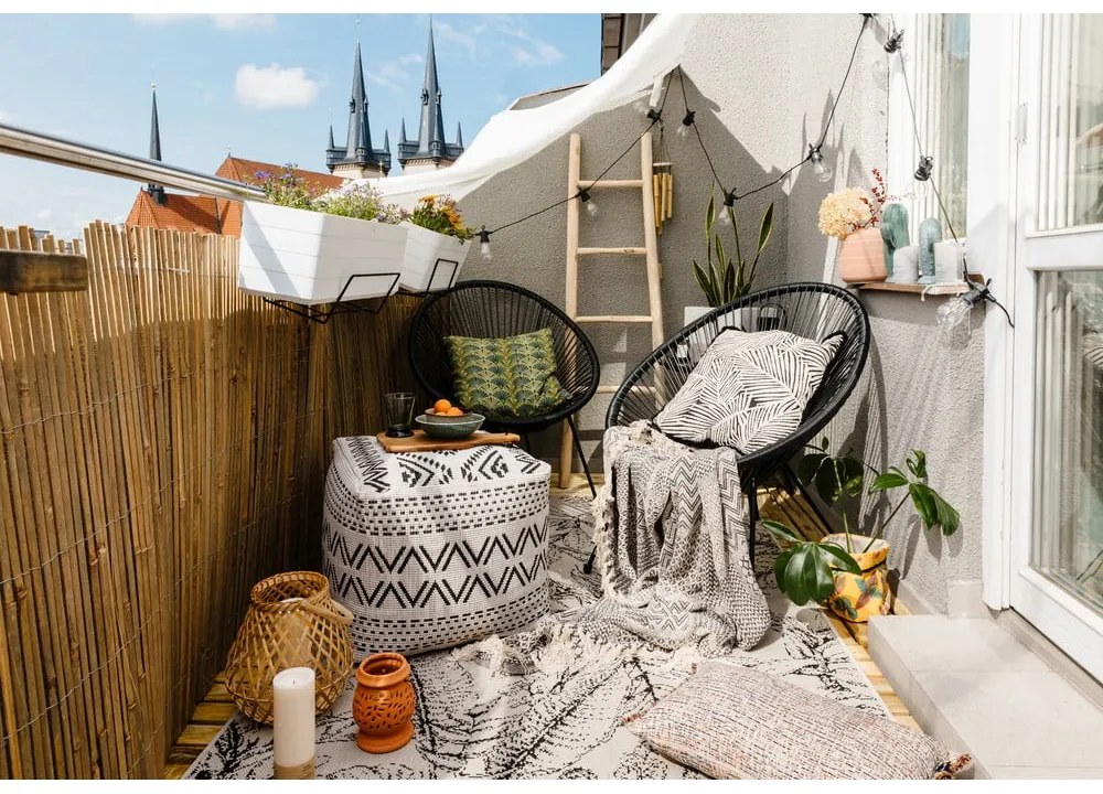 Poltrona da esterno nera in metallo e plastica Avocado Comfort – Bonami Selection