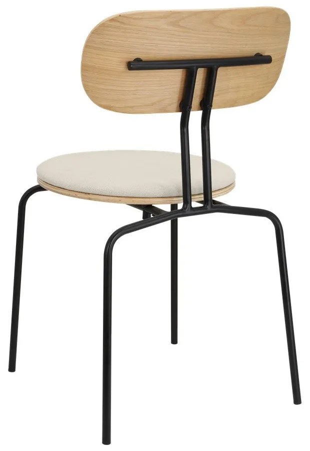 Sedia da pranzo nera e crema Curious - UMAGE