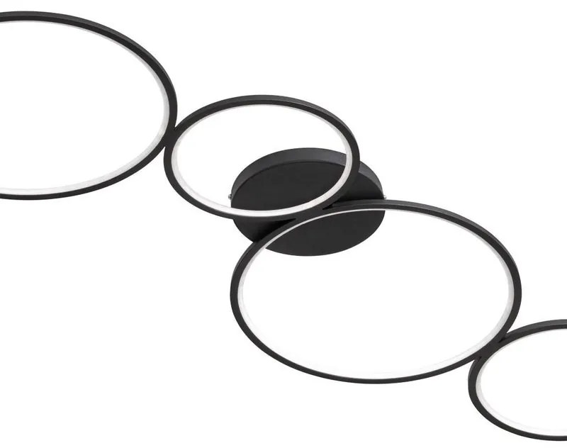 Plafoniera LED moderno Rondo, nero Ø 95 cm dimmerabile, 3300 lumen TRIO LIGHTING INTER